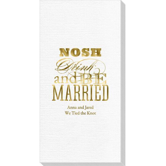 Nosh Drink and Be Married Deville Guest Towels